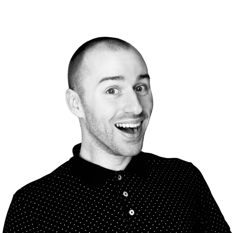 Portrait of Corey smiling wide